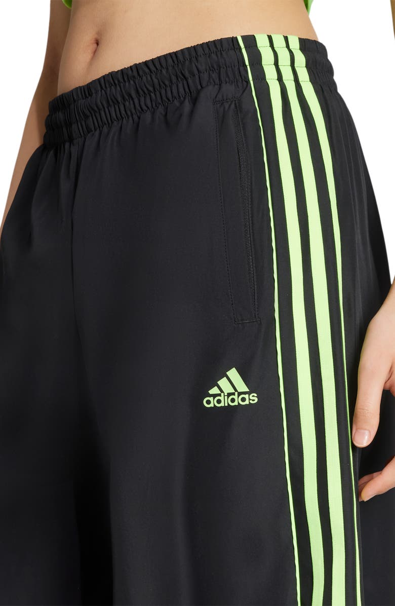 adidas Teamgeist Recycled Polyester Track Pants, Alternate, color, Black/ Signal Green