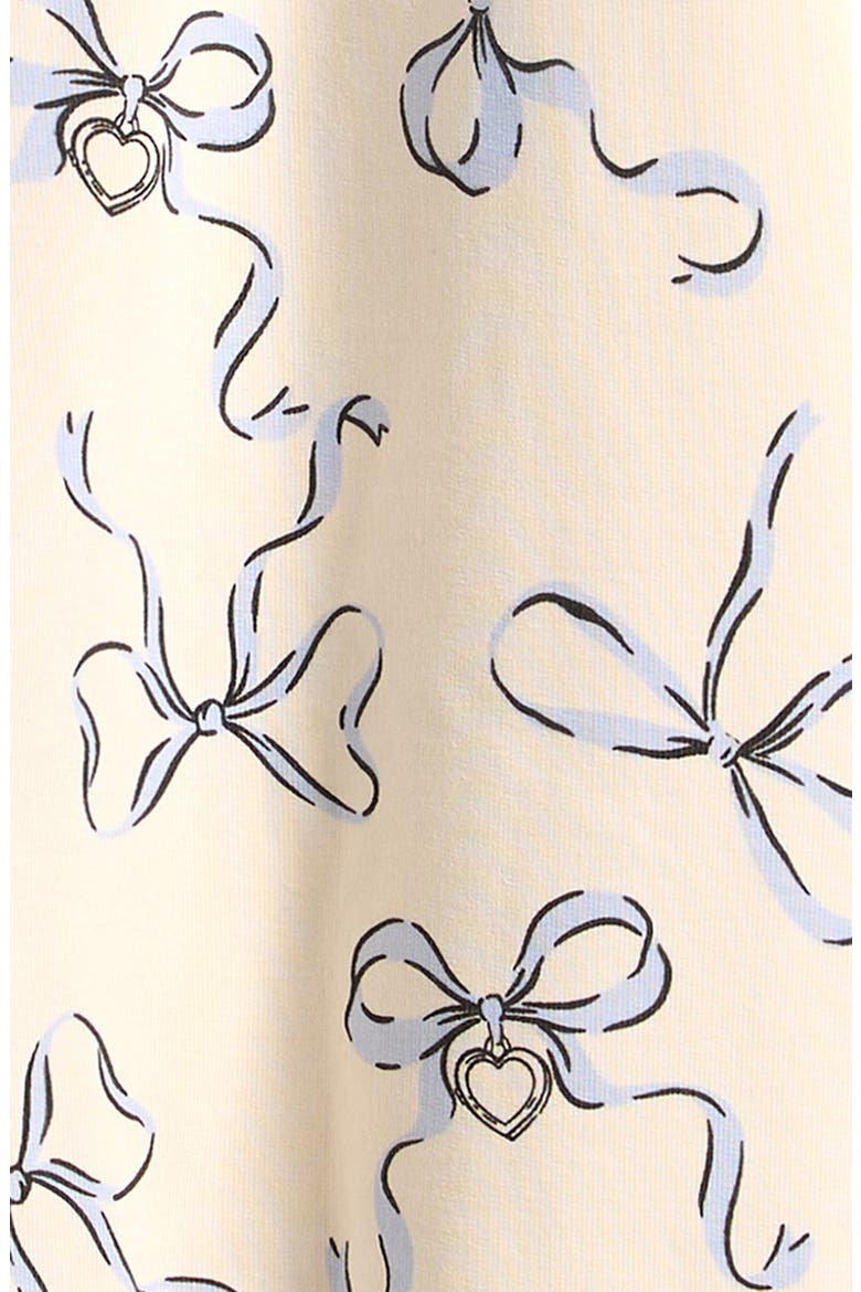 Bow Print Ruffle Shoulder Zip Playsuit, Alternate, color, OFF WHITE