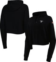 tasc Performance Women's tasc Performance Black TOUR Championship Varsity Cropped Raglan Pullover Hoodie