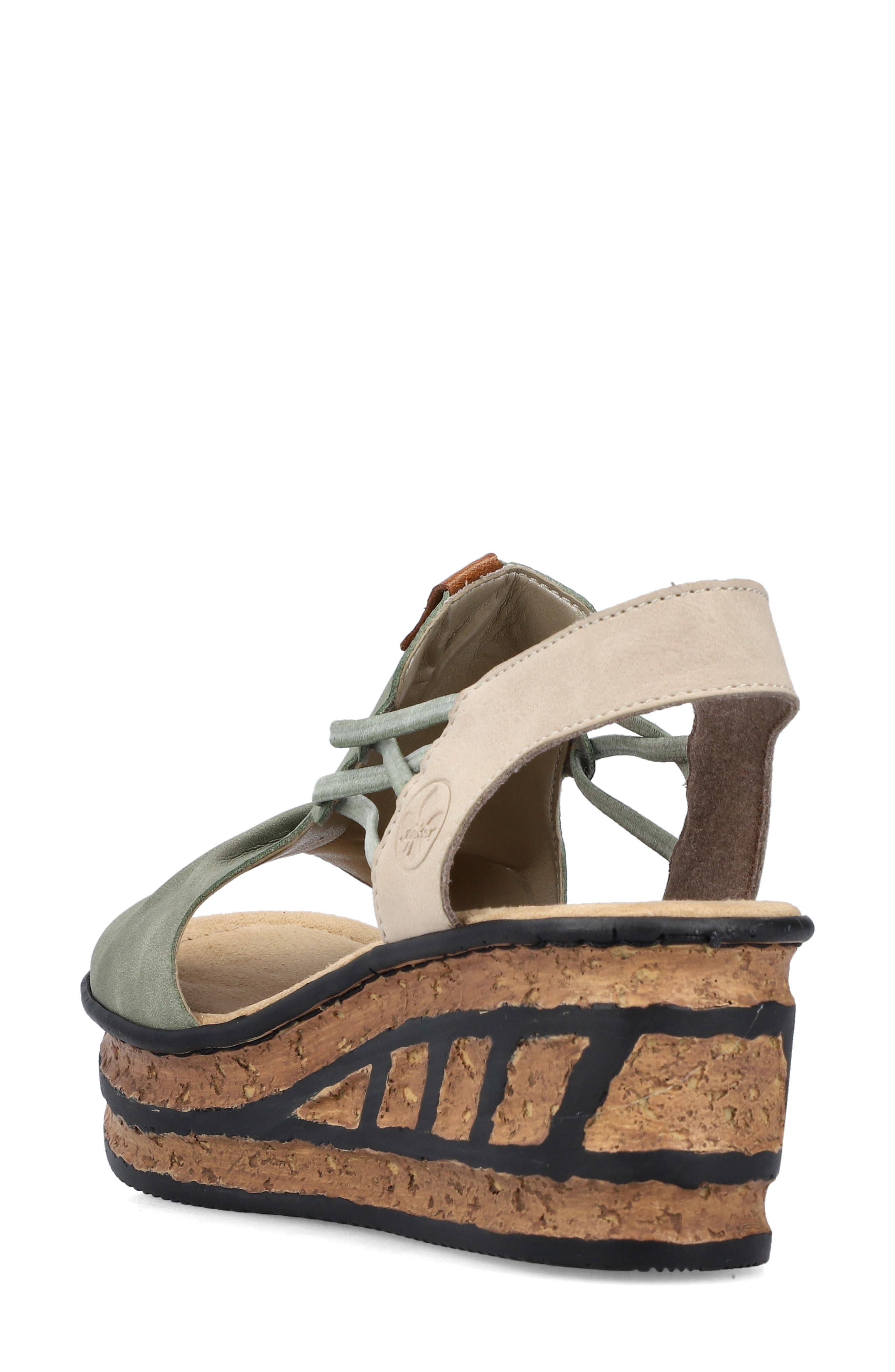 Rieker Rose 76 Platform Wedge Sandal, Alternate, color, 