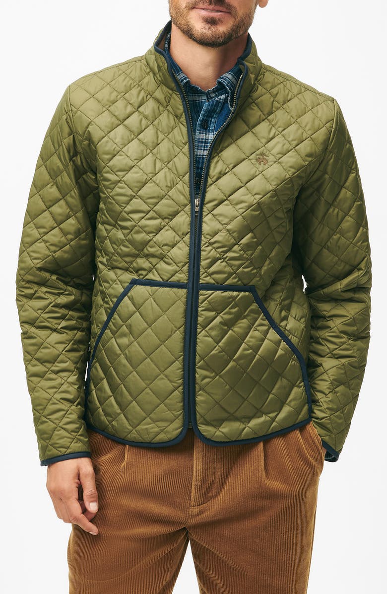 Brooks Brothers Water Repellent Diamond Quilted Liner Jacket, Main, color, 