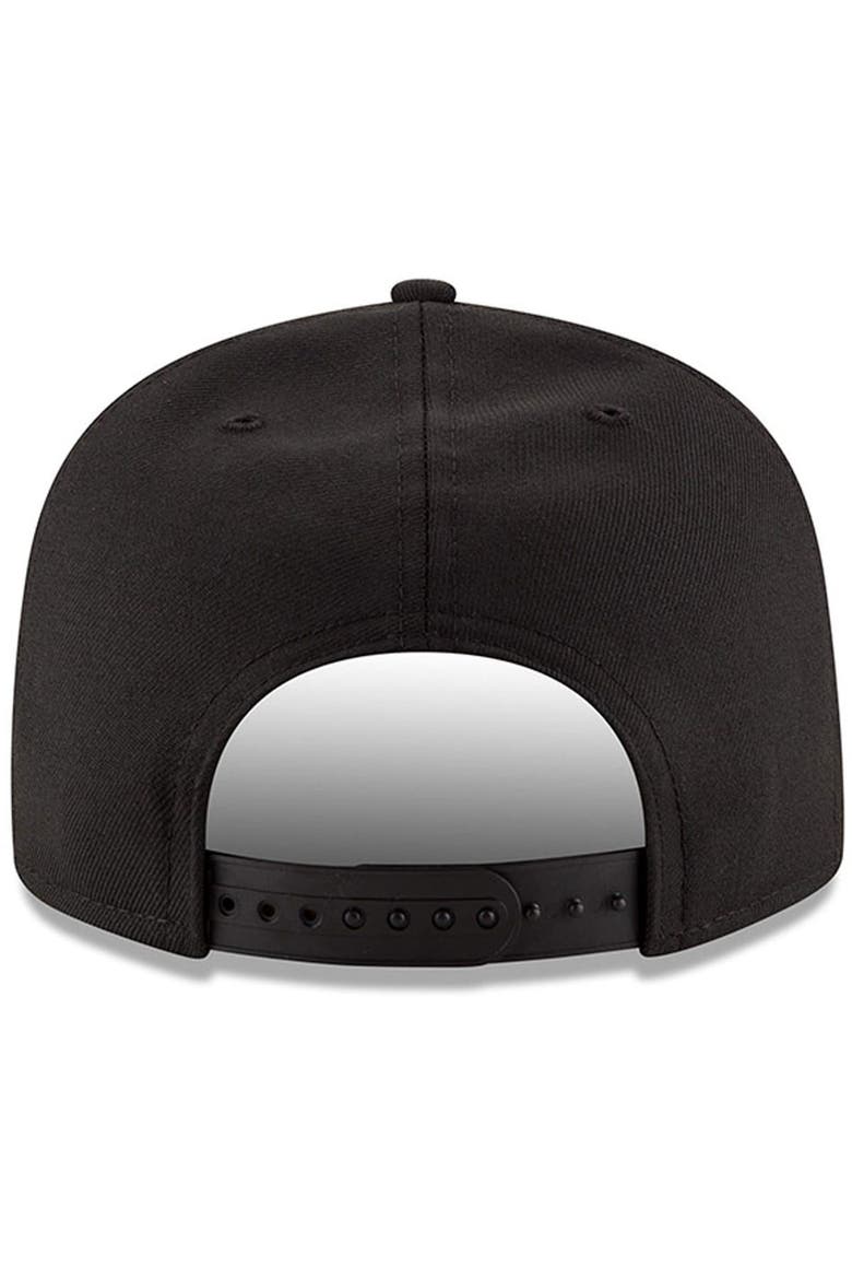 Men's New Era Black New England Patriots Black On Black 9FIFTY Adjustable Hat, Alternate, color, BLACK