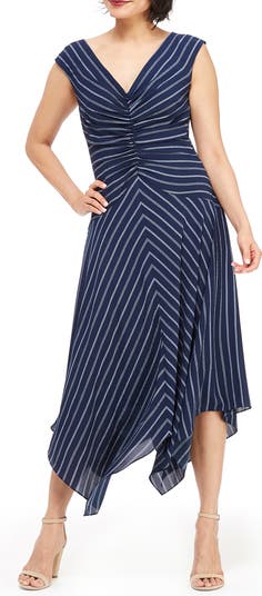Maggy London Maribella Rope Stripe Handkerchief Hem Dress | Nordstrom