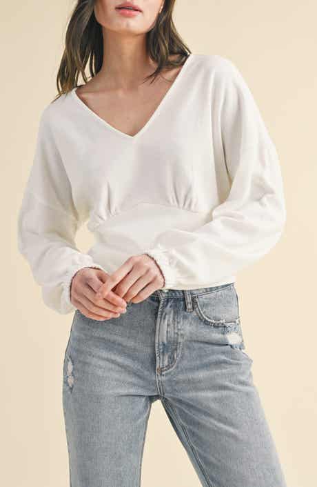 WISHLIST Long Sleeve Cotton Underbust Top