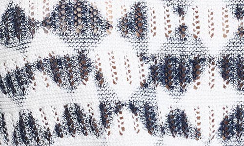 Nic + Zoe Nic+zoe Textured Diamond Sweater In Indigo Multi