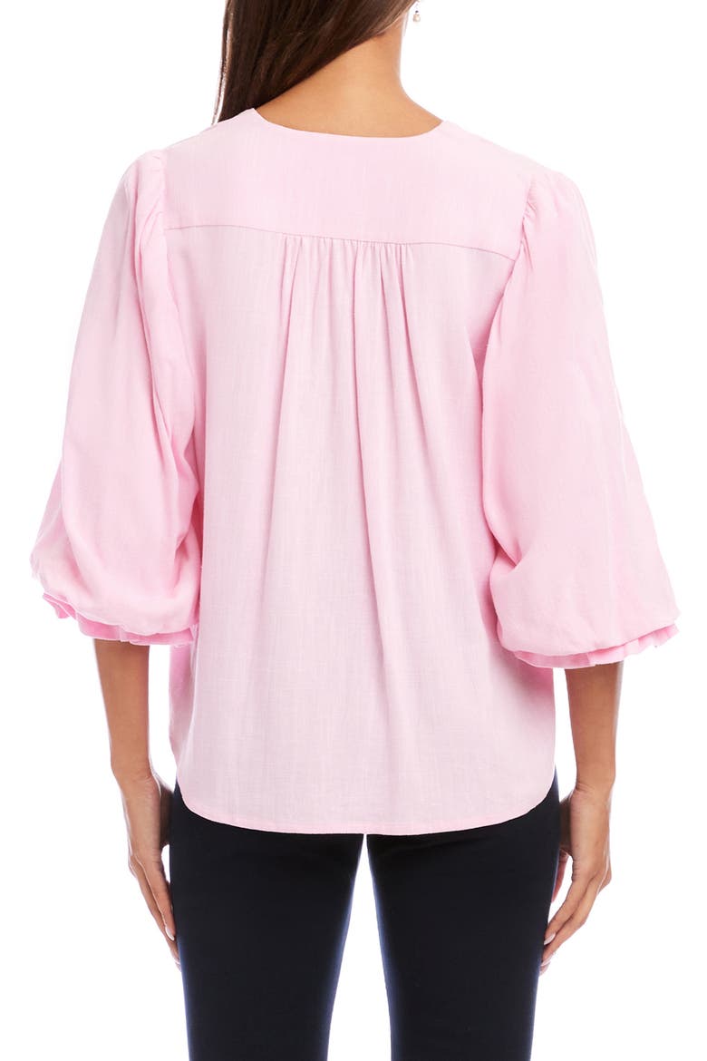 Linen Blend Top, Alternate, color, PINK