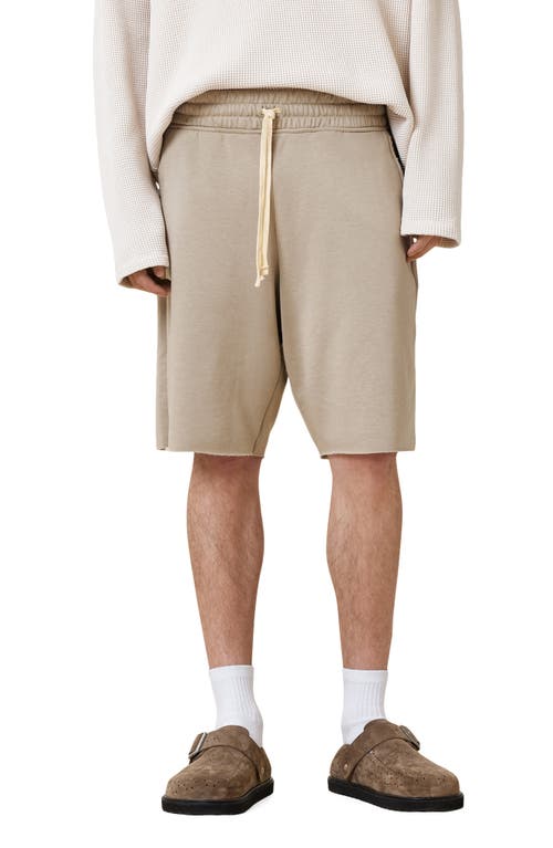 Allsaints Mens Mire Brown Helix Straight-fit Cotton-jersey Shorts