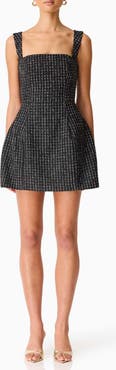 Elliatt Galadirel Check Tweed Minidress