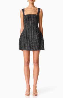 Elliatt Galadirel Check Tweed Minidress