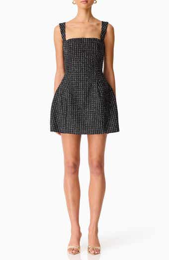 Elliatt Galadirel Check Tweed Minidress