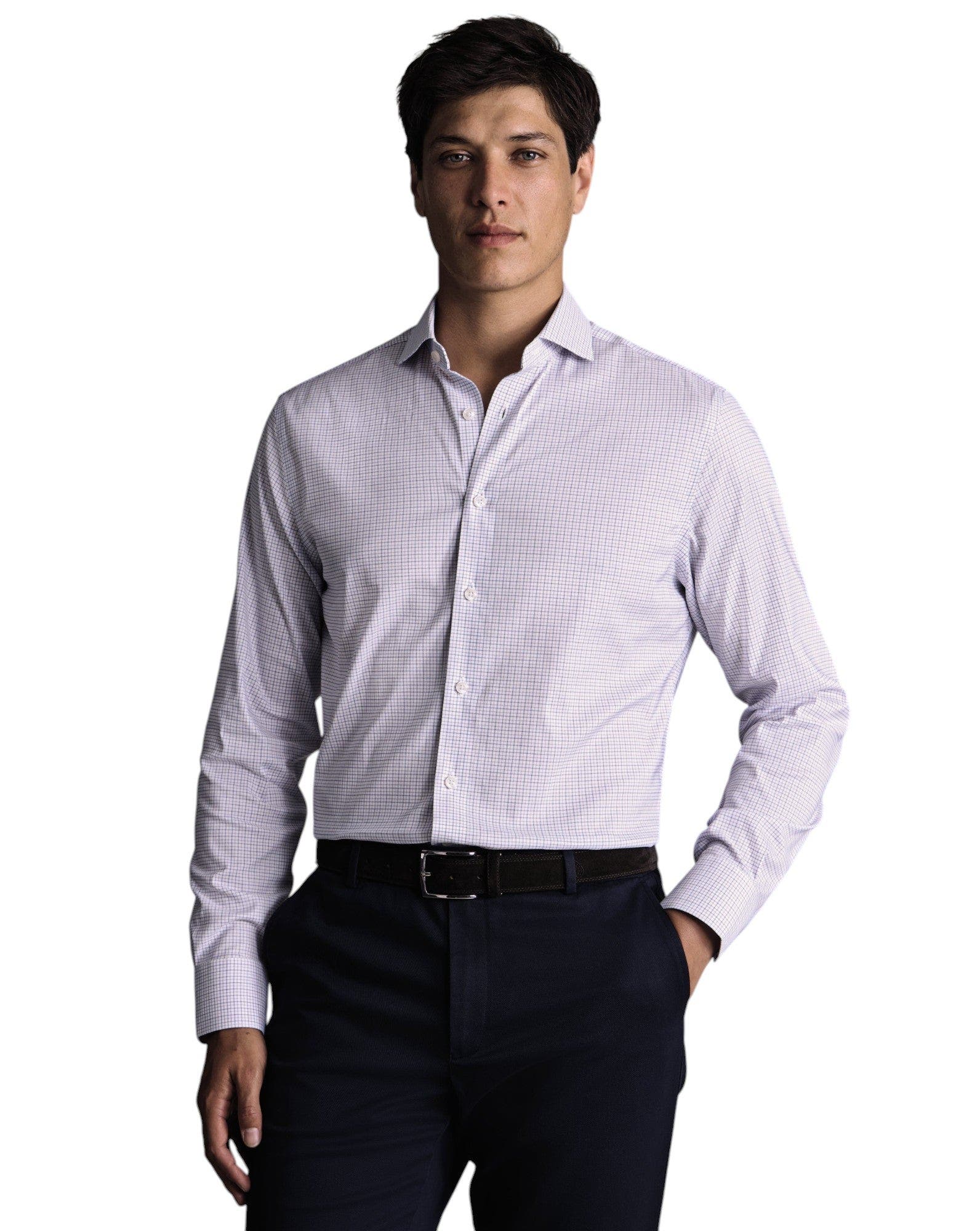 Non-iron Performance Check Slim Fit Shirt - image 3