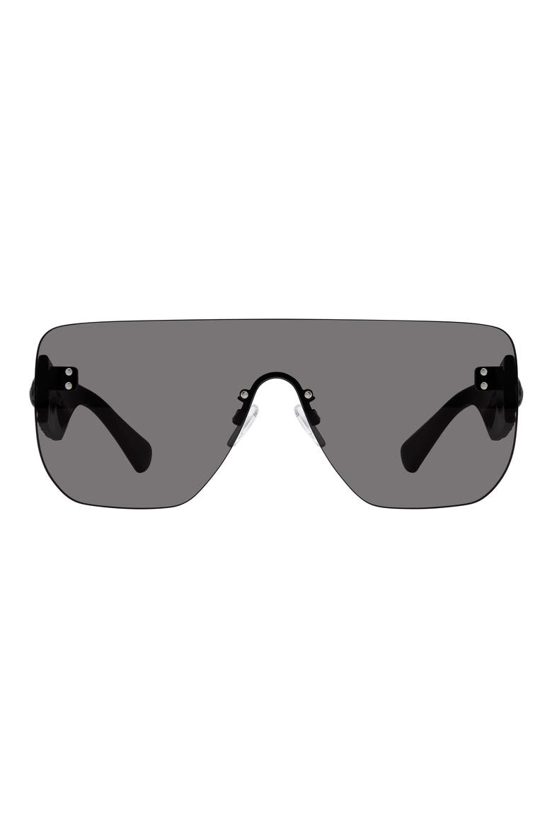 99mm Oversize Shield Sunglasses, Main, color, BLACK/ SMOKE