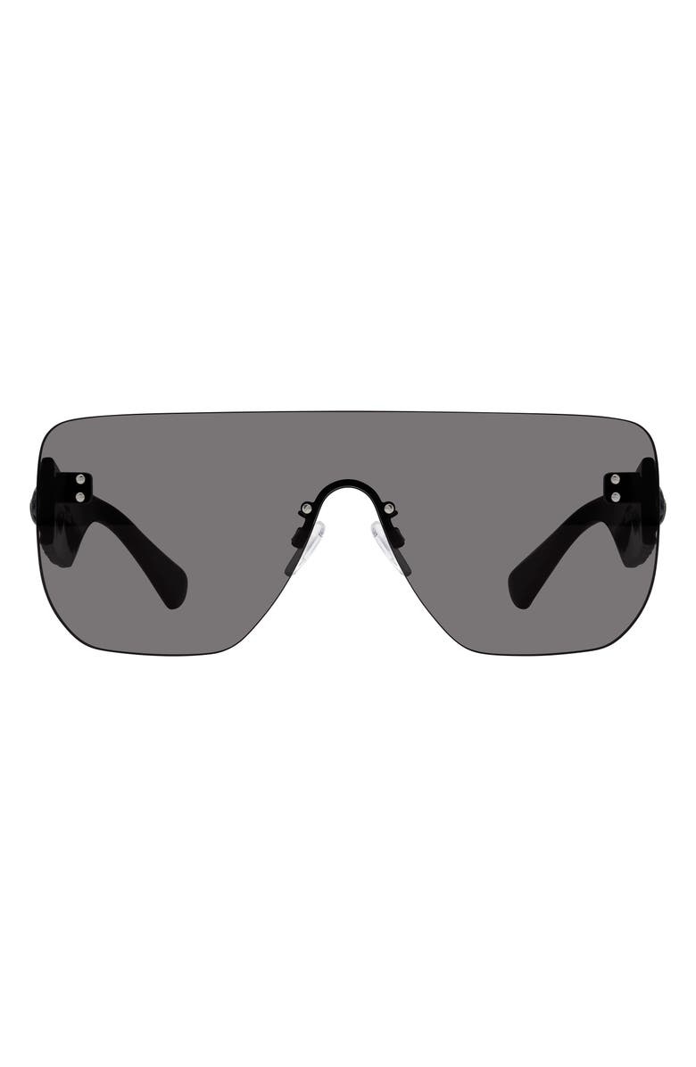 Kurt Geiger London 99mm Oversize Shield Sunglasses, Main, color, Black/ Smoke