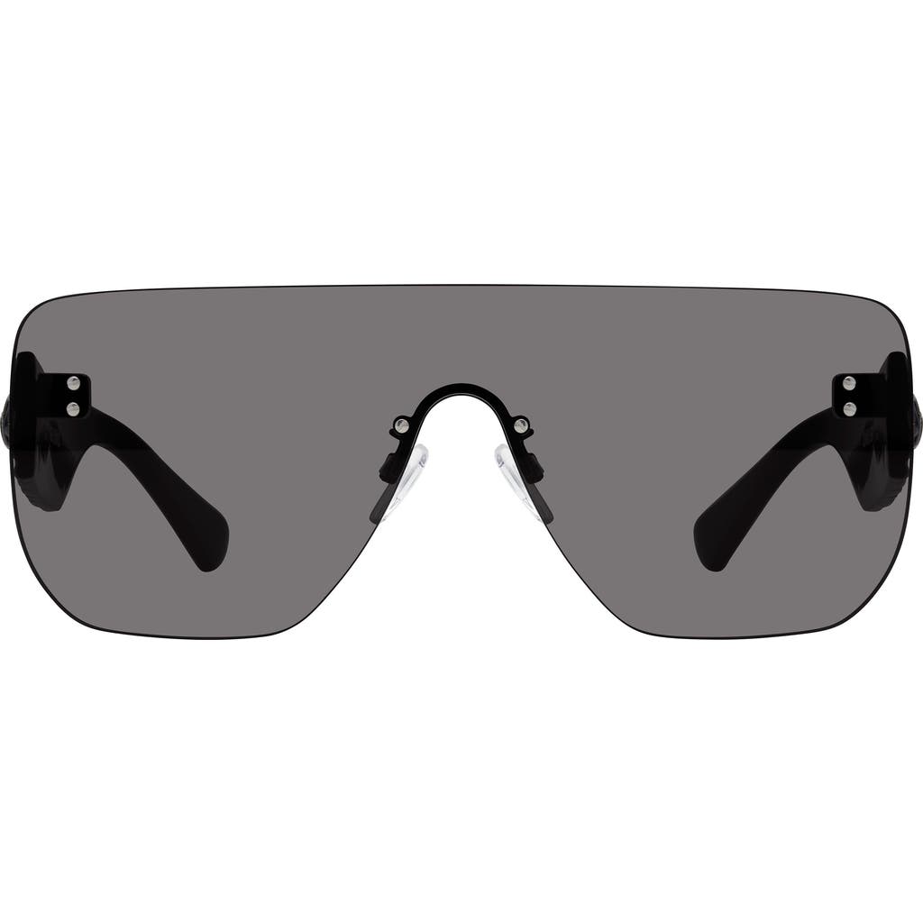 Kurt Geiger London 99mm Oversize Shield Sunglasses In Black/smoke