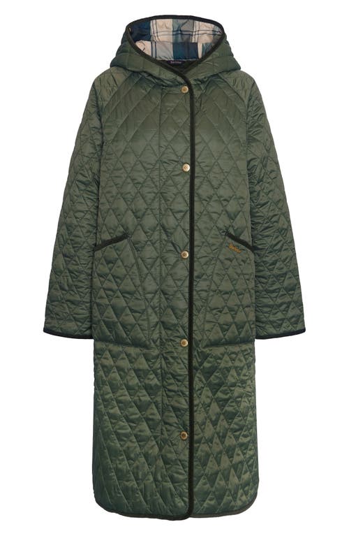 Barbour Harmby Hooded Quilted Coat In Multi