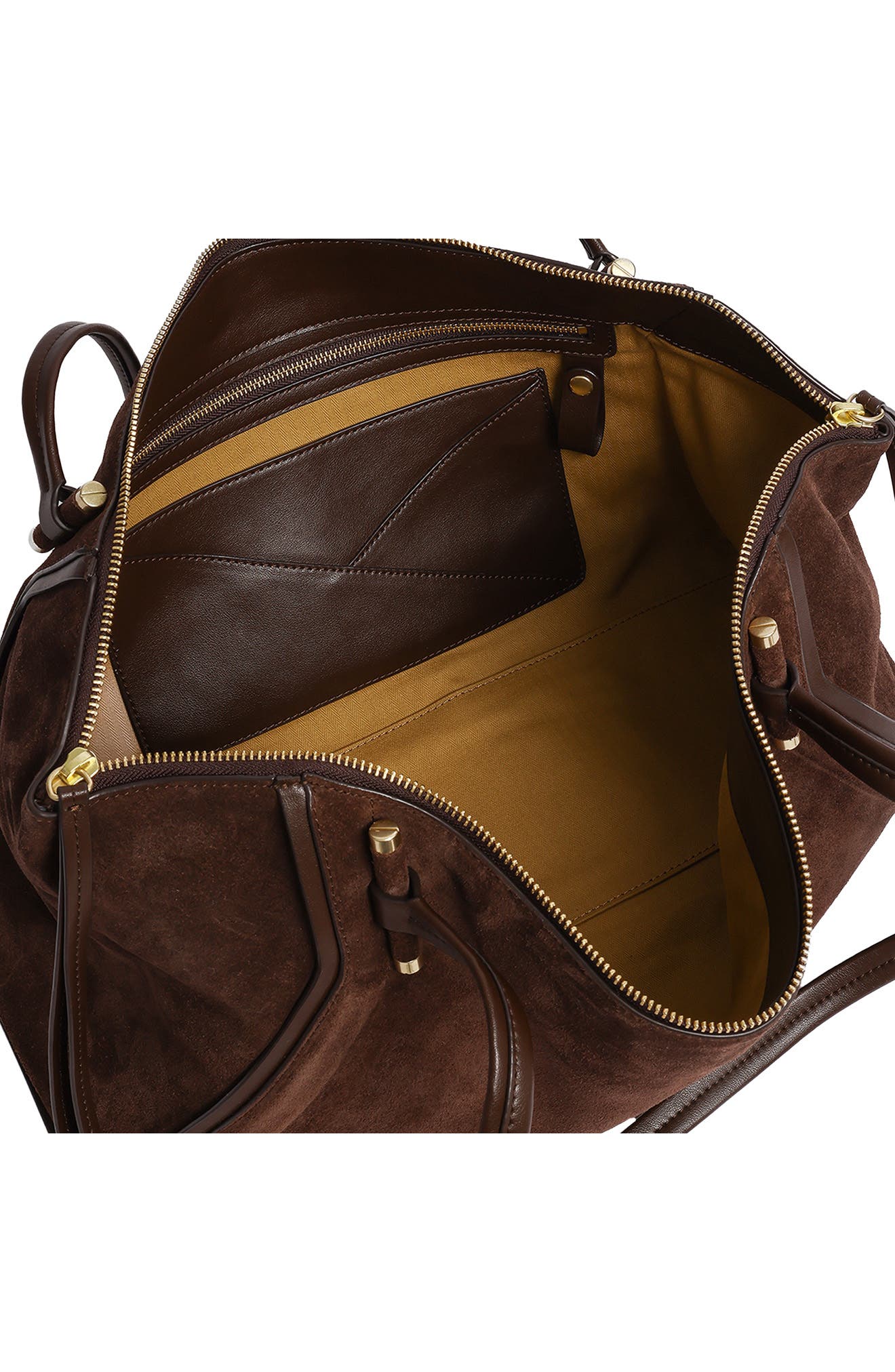 Highline East/West Top Zip Leather Tote, Alternate, color, CHOCOLATE