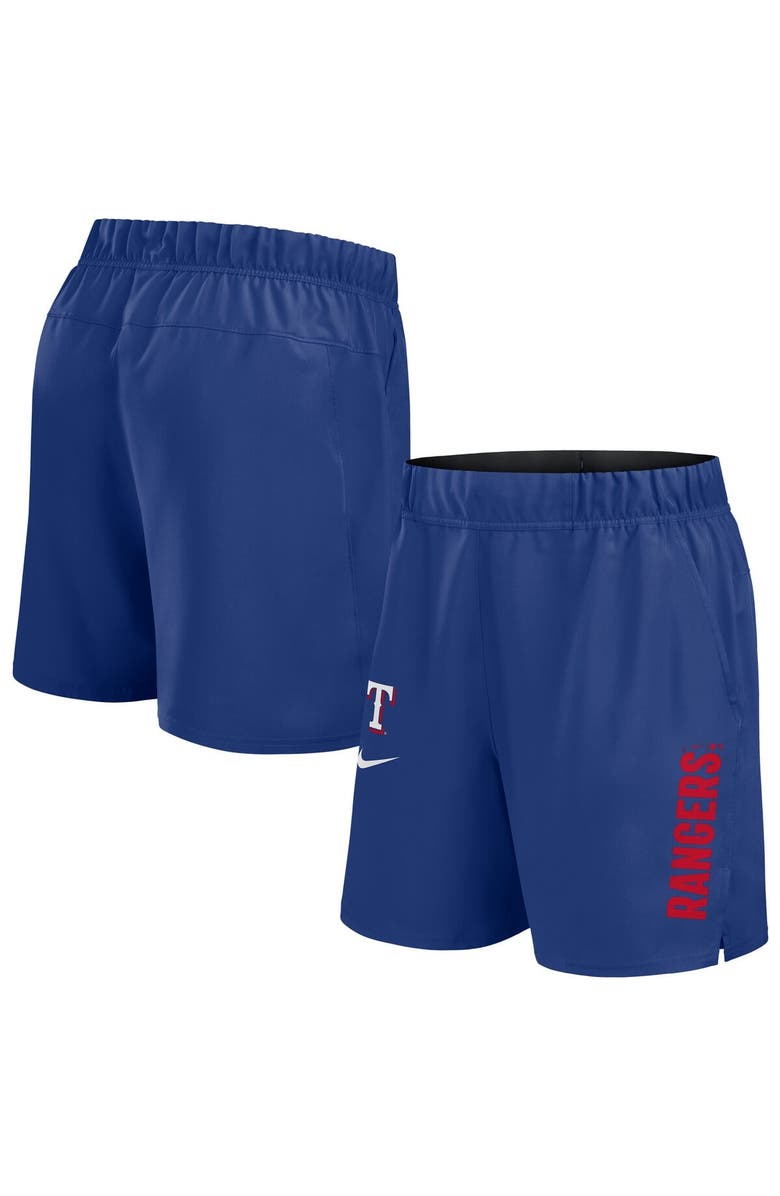Nike Men's Nike Royal Texas Rangers Woven Victory Performance Shorts, Alternate, color, Royal