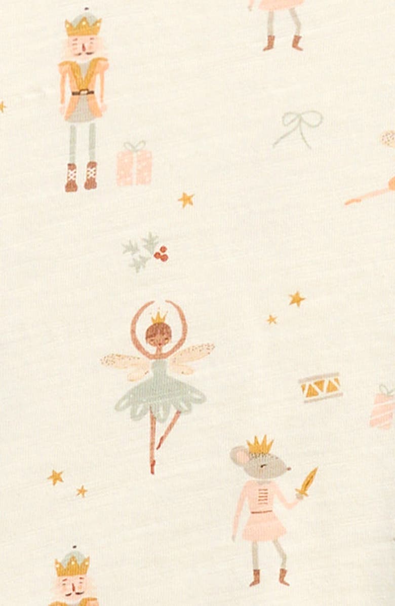 Rylee + Cru Print Long Sleeve Cotton Top & Pants Set, Alternate, color, Ivory