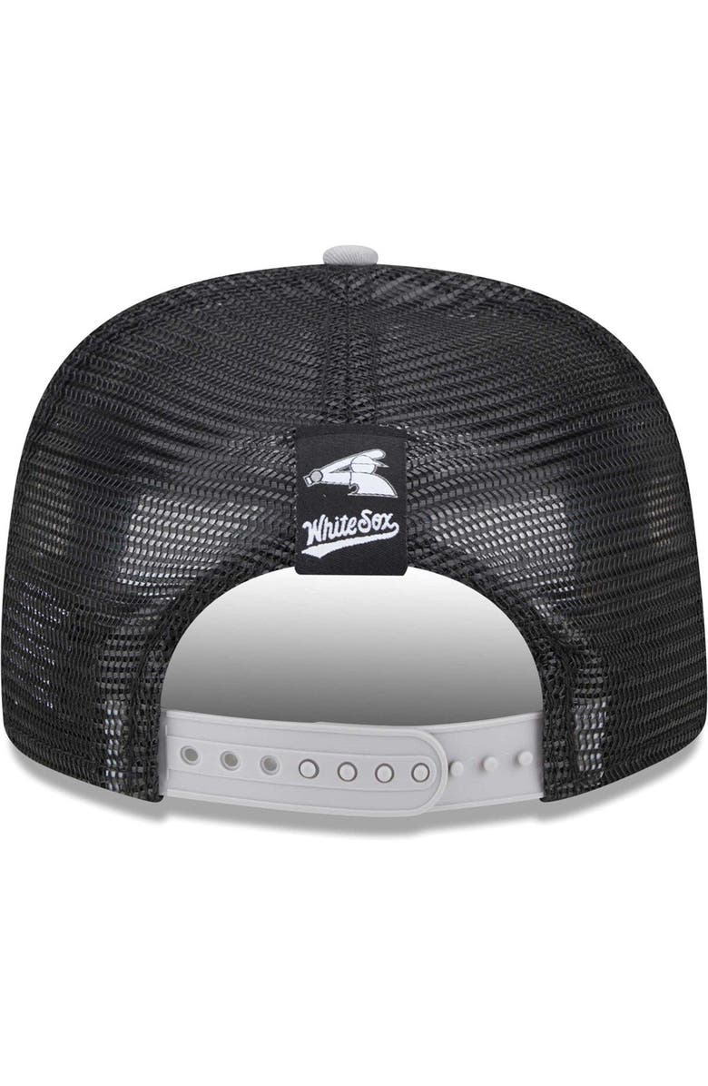 New Era Men's New Era Black Chicago White Sox Speed Golfer Trucker Snapback Hat, Alternate, color, Black