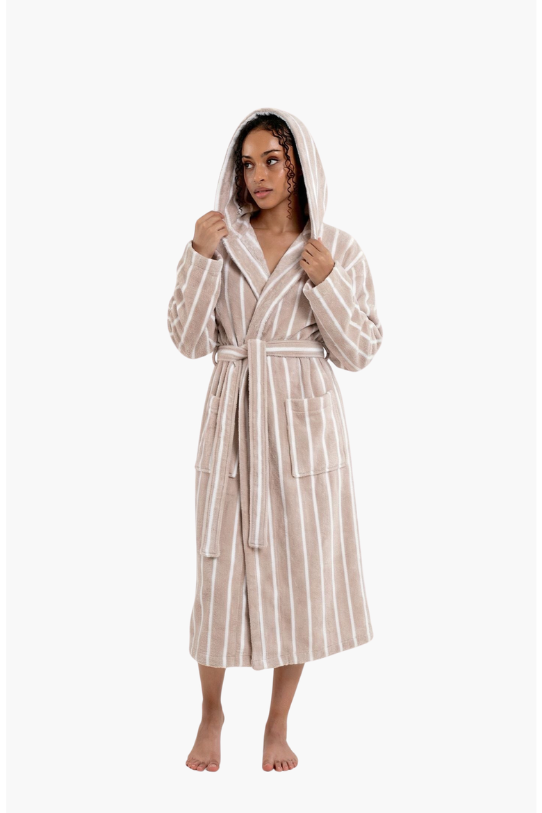 Ultraplush Australian Cotton Bathrobe, Main, color, Striped Tan