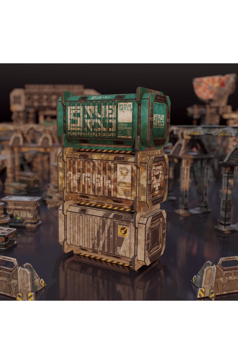 TinkerTurf Scifi Terrain Cargo Containers Series 2 Addon Neutral Theme, Alternate, color, Multicolored