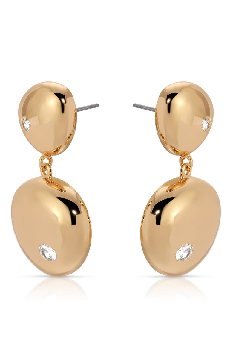 Ettika Polished Pebble Drop Earrings, Alternate, color, Gold