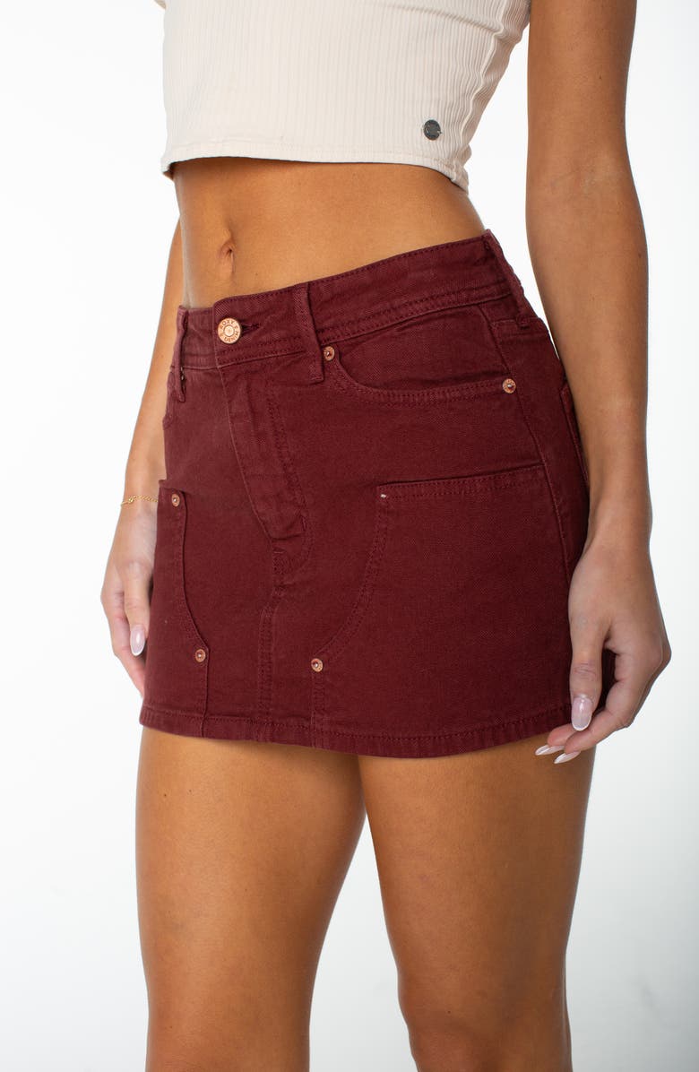 Roxy Reel Life Denim MIniskirt, Alternate, color,