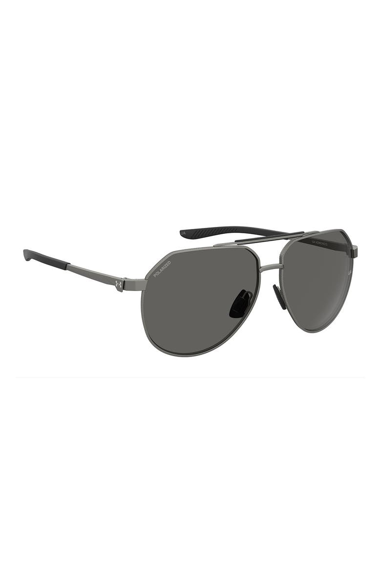 Under Armour Honcho Aviator Sunglasses, Alternate, color, Matte Dark Ruthenium Black