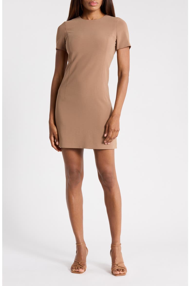 Jatinn Crepe Minidress, Main, color, TRUFFLE