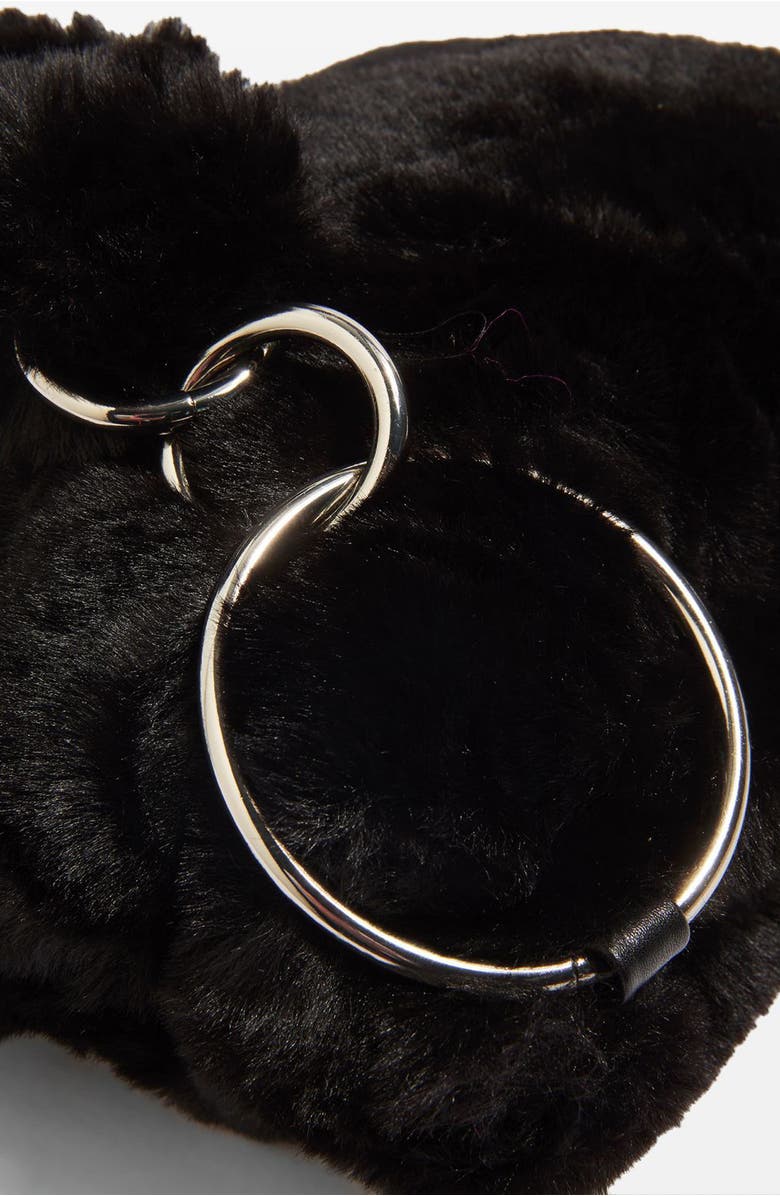 Topshop Teddy Faux Fur Shoulder Bag, Alternate, color,