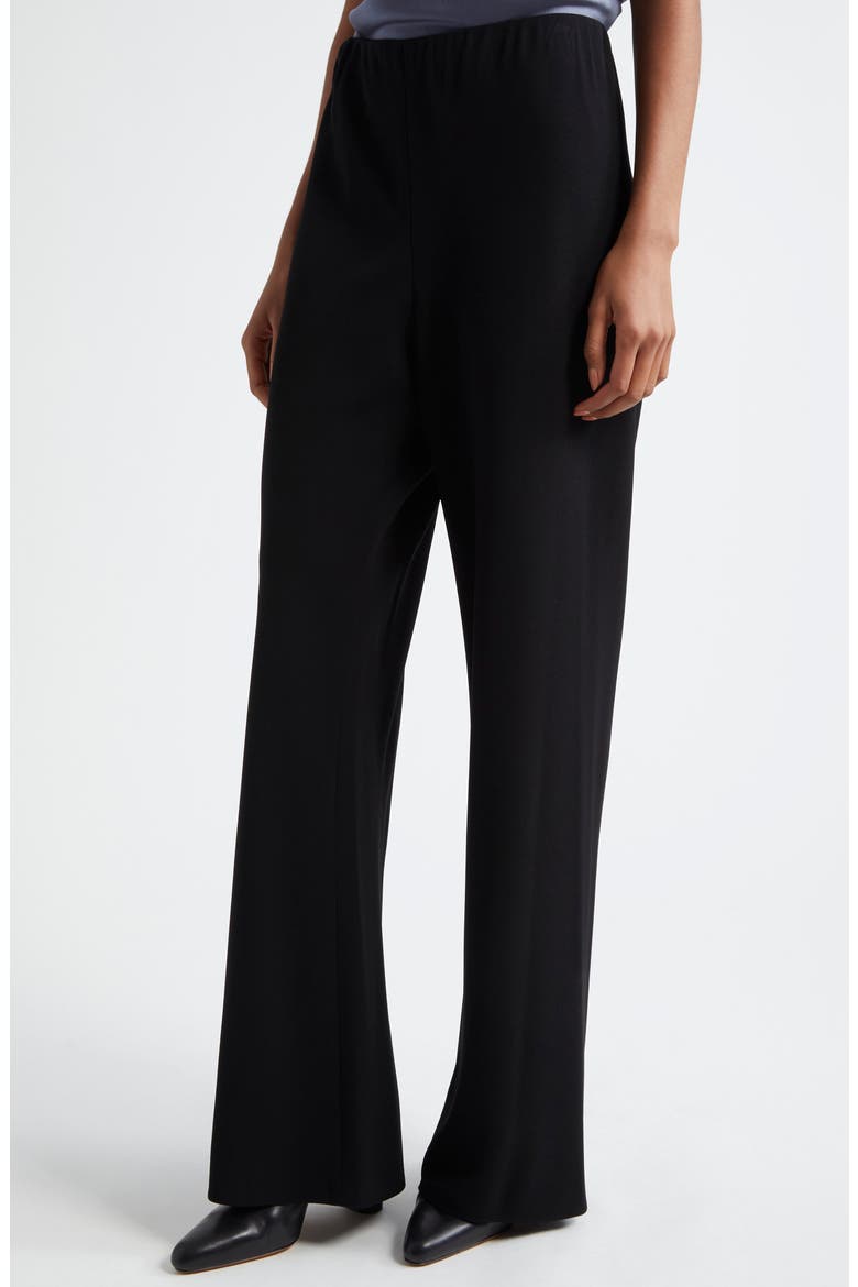 Colette High Waist Crepe Bias Pants, Alternate, color, BLACK