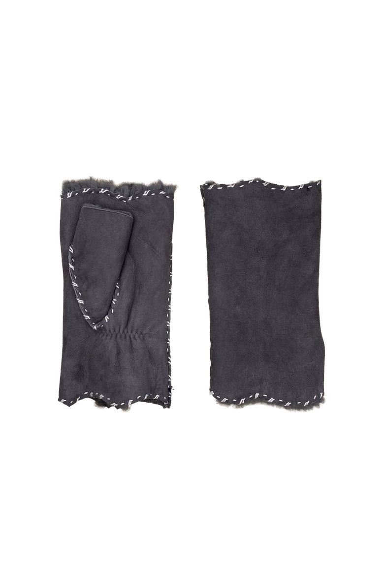 Agnelle Alix Shearling Mitten, Main, color, Bitume