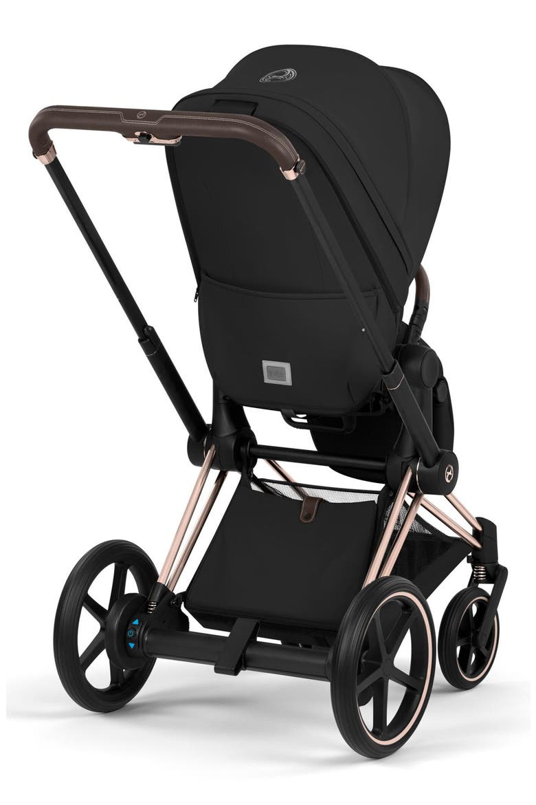 e-Priam Electronic Smart Stroller – Platinum Collection, Alternate, color, ROSE GOLD/ SEPIA BLACK