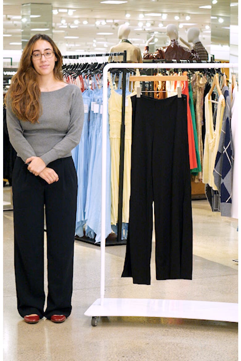 Lexington Side Slit Wide Leg Ponte Knit Pants video