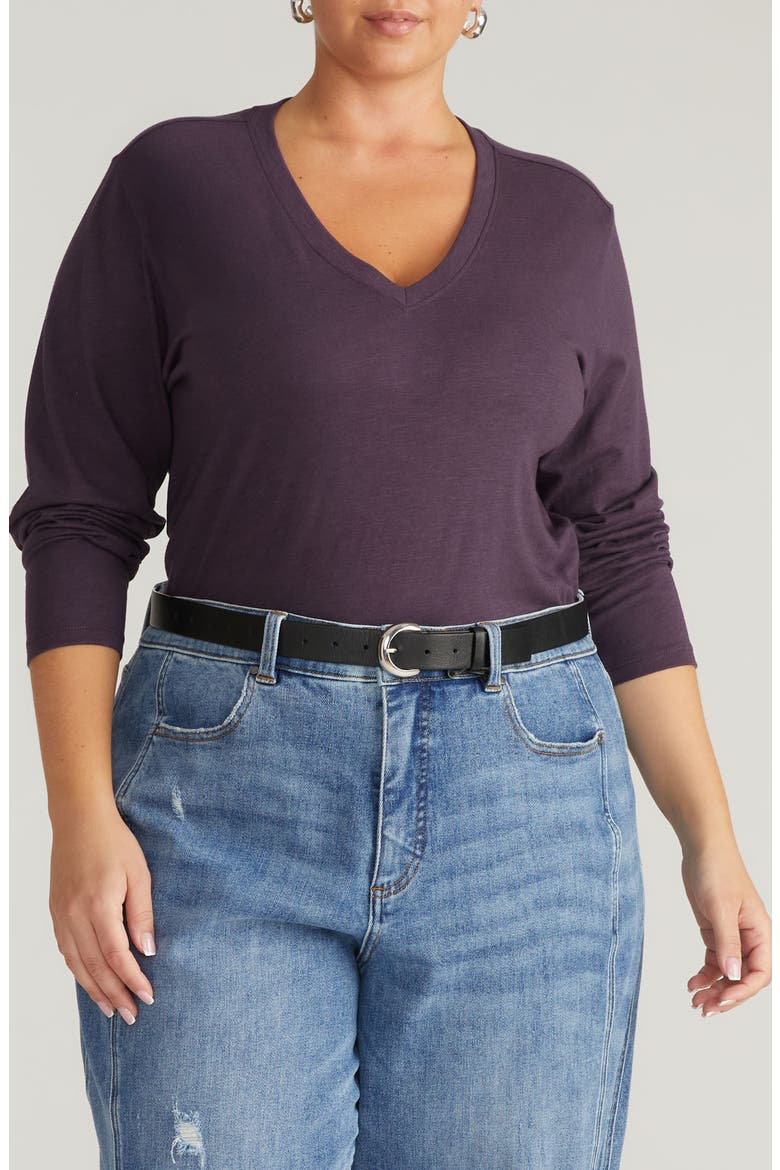 Light As Air Long Sleeve Top, Main, color, PURPLE JEWEL