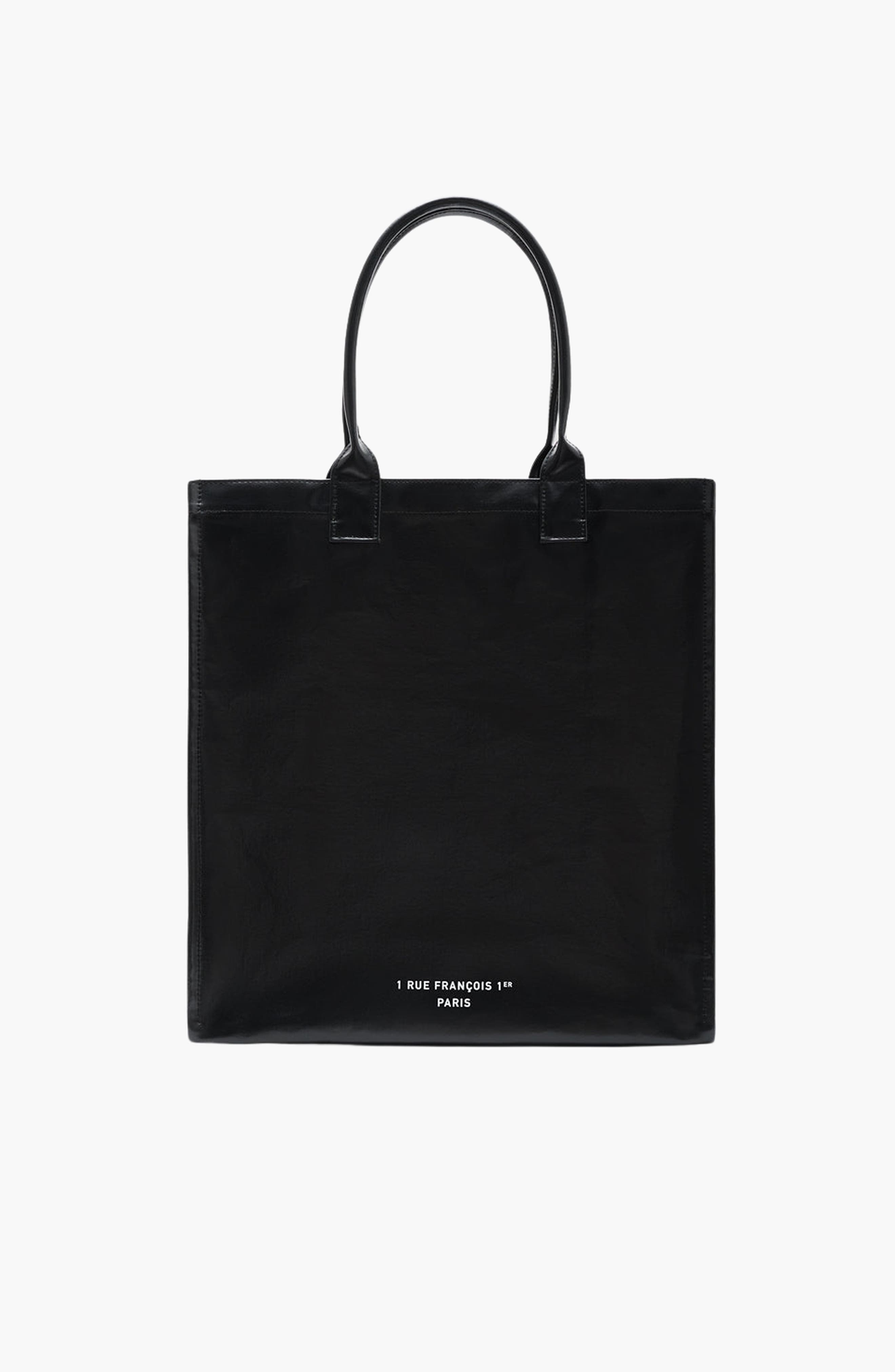 Leonie Coated Canvas Tote, Alternate, color, Black
