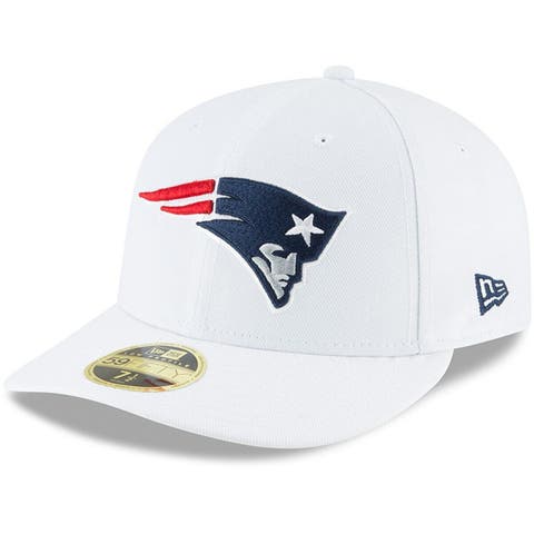 Men's New Era White New England Patriots Omaha Low Profile 59FIFTY Fitted Hat