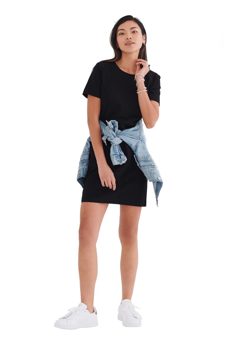 Keynote Short Sleeve Dress, Alternate, color, BLACK