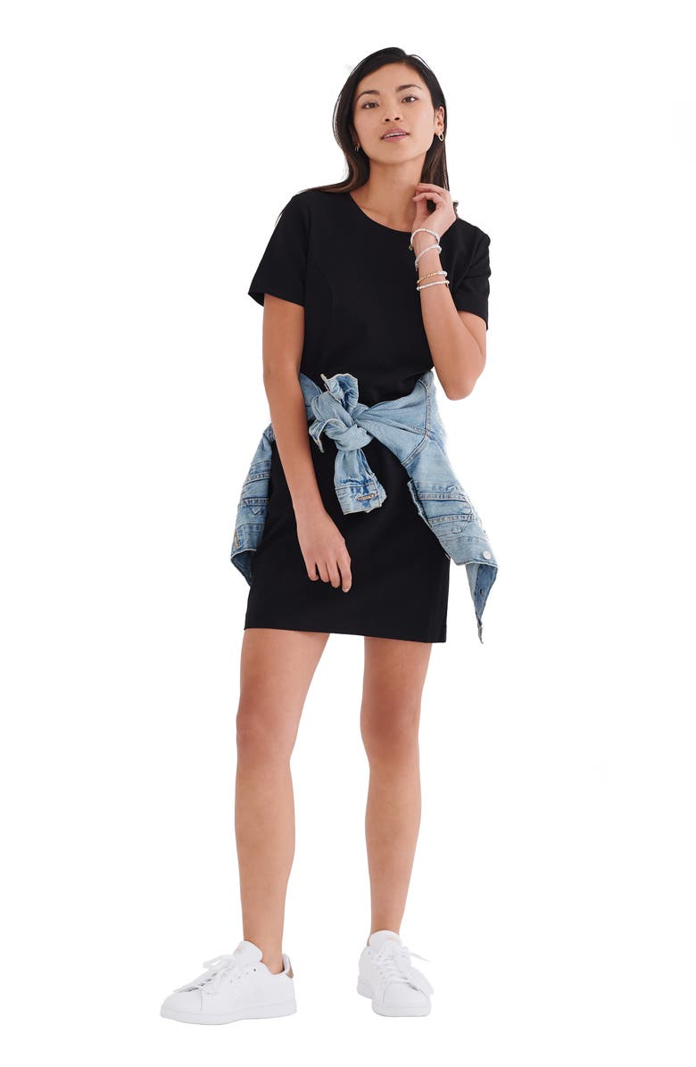 Suitably Keynote Short Sleeve Dress, Alternate, color, Black