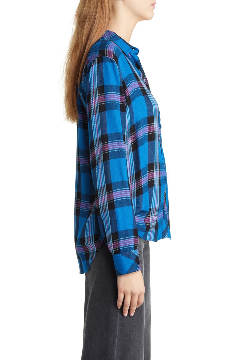 Rails Women's Hunter Plaid Button-Up Shirt, Alternate, color, Cobalt Magenta