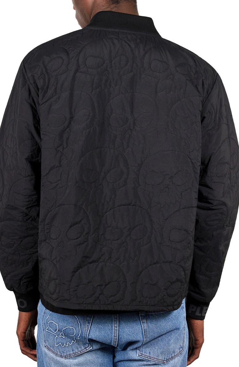 PLEASURES Thomas Quilted Bomber Jacket, Alternate, color, Black