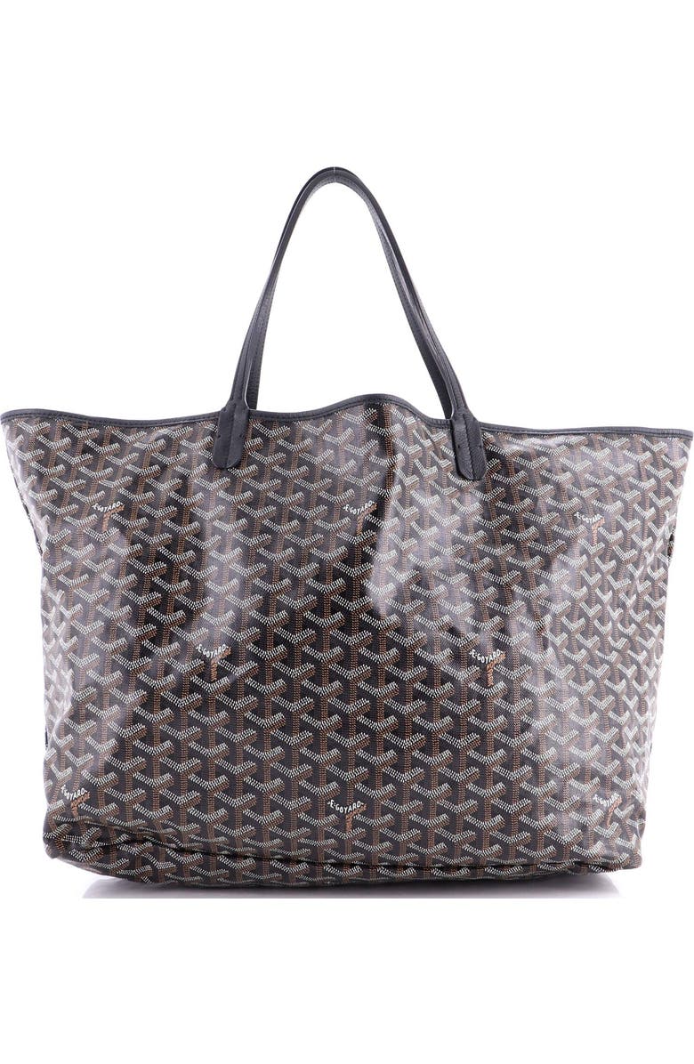 Pre-Owned Goyard Saint Louis Tote Coated Canvas GM, Alternate, color, Black