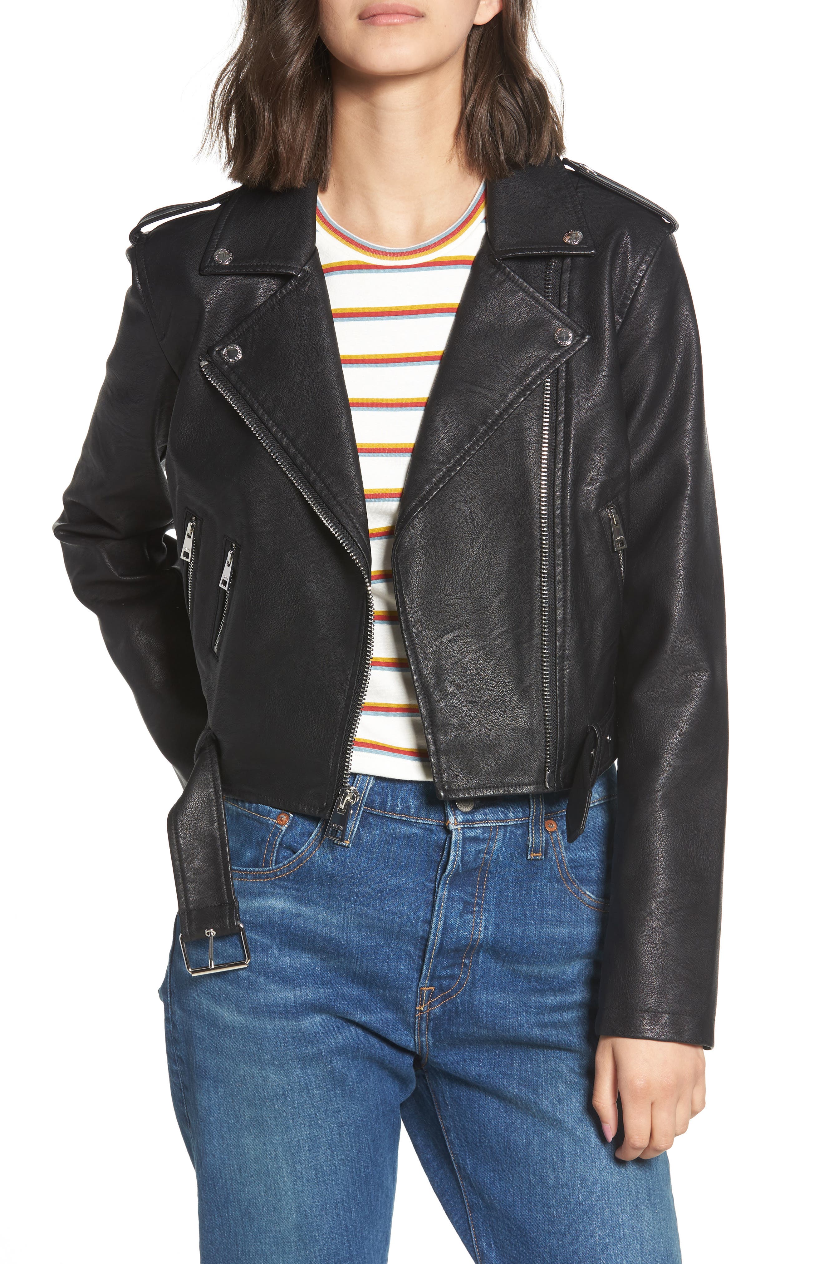Levi's® Faux Leather Fashion Belted Moto Jacket