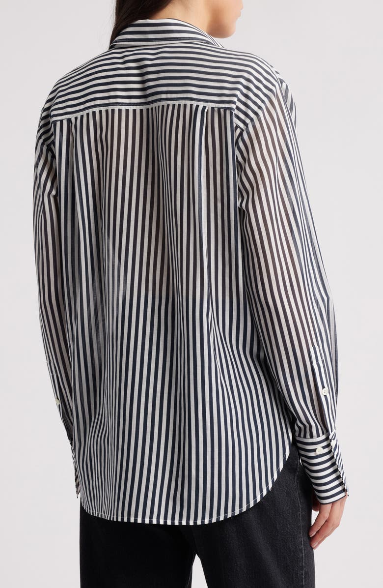 FRAME Stripe Oversize Cotton Button-Up Shirt, Alternate, color,