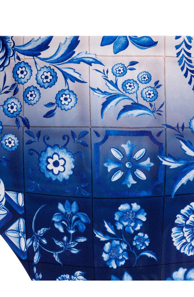 Agua Bendita Penelope Azure High Waist Bikini Bottoms, Alternate, color, Blue Multi