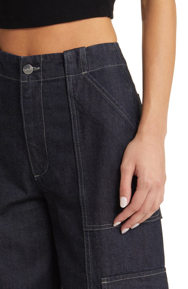 AG x EmRata Amia Wide Leg Cargo Jeans, Alternate, color, 