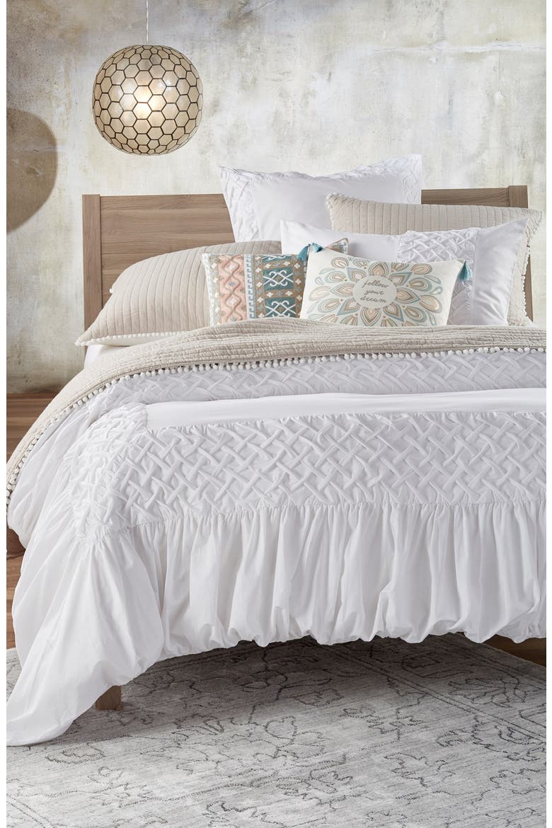 'Pom Pom' Reversible Quilt, Alternate, color, TAUPE