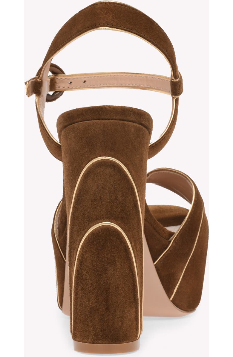 Gianvito Rossi Tamara Sandals, Alternate, color, Brown Suede And Nappa