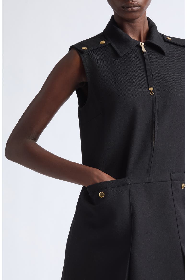 Virgin Wool Shift Dress, Alternate, color, BLACK