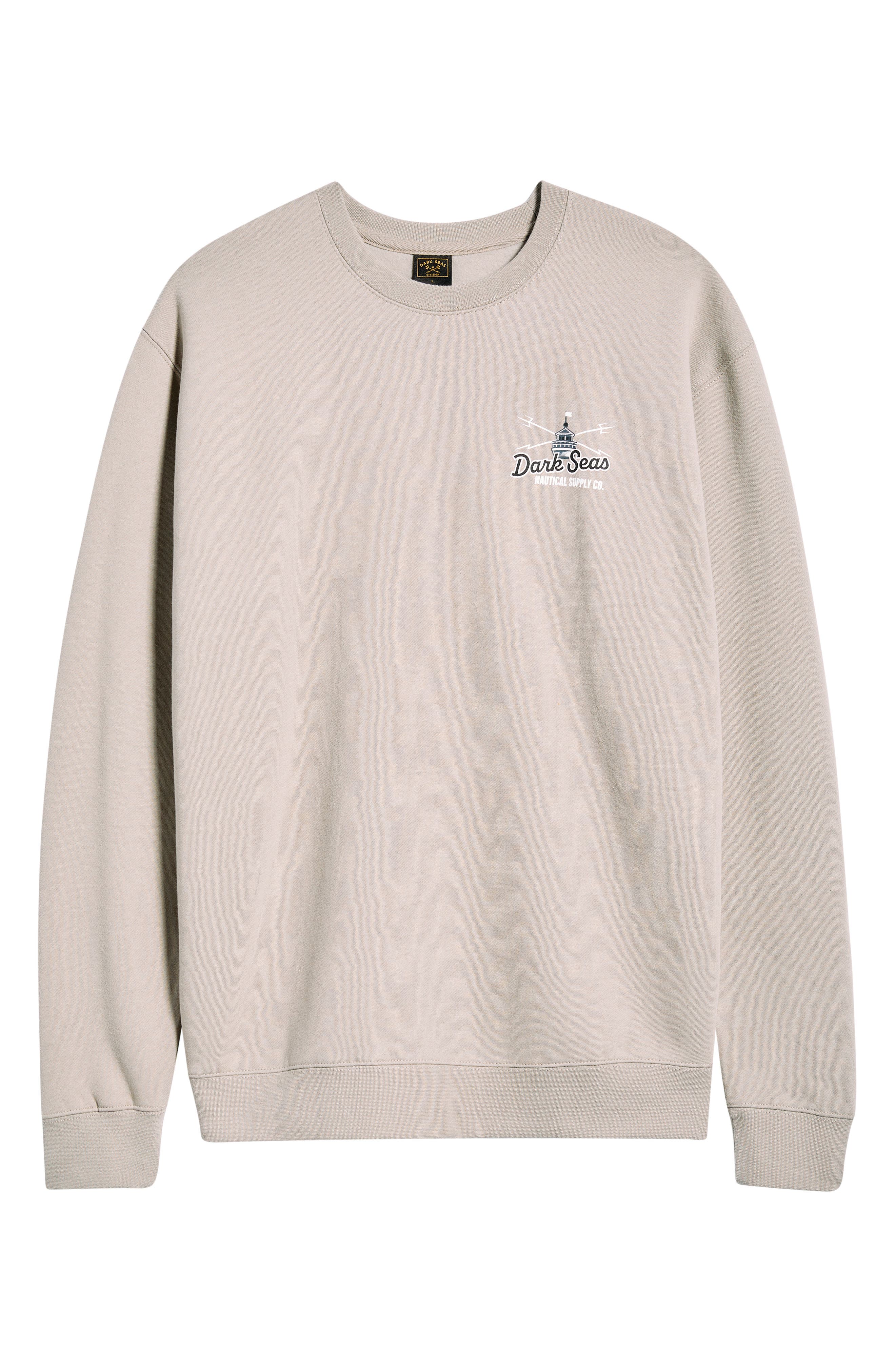 Dark Seas Beacon Logo Graphic Fleece Sweatshirt In Gray